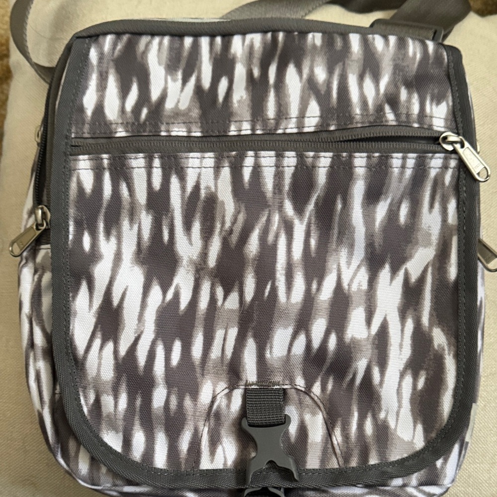 Gray Patterned Men's Bag